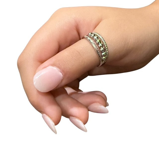 Nyra Fidget Ring - Adjustable Sterling Silver Rolling Beads for Anxiet ...