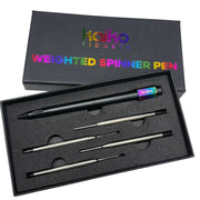 OIL SLICK Weighted Spinner Pen with 4 refills - Ultimate Desk Tool
