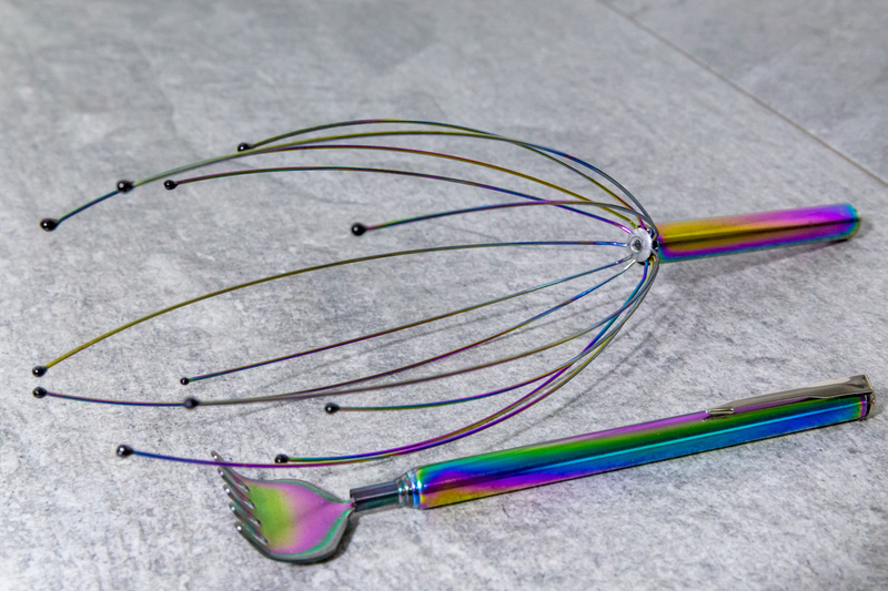 Oil Slick Head Tickler & Back Scratcher Calming Set