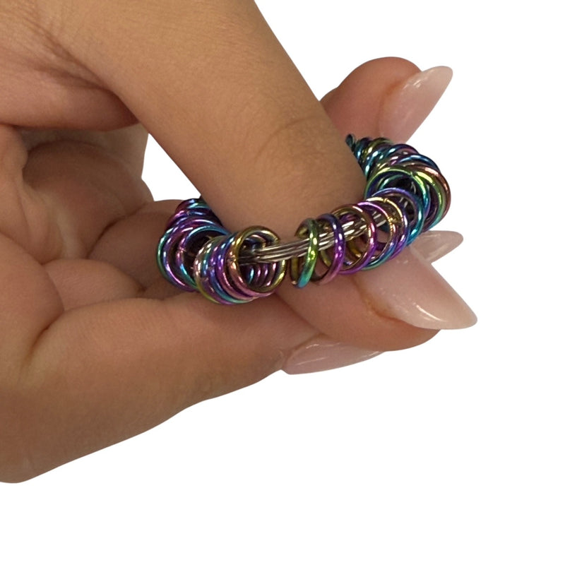 Oil Slick Small Centipede Stainless Steel Fidget