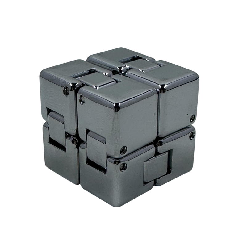 Infinity Silver Cube Gloss Silver MINI Infinity Cube in Window Tin - 151 grams — My Sensory ...