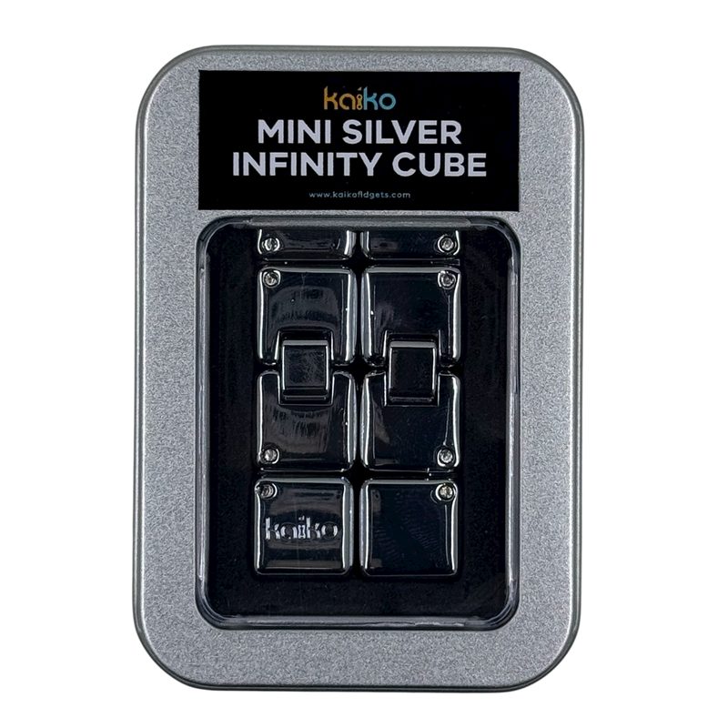 Gloss Silver MINI  Infinity Cube in Window Tin - 151 grams