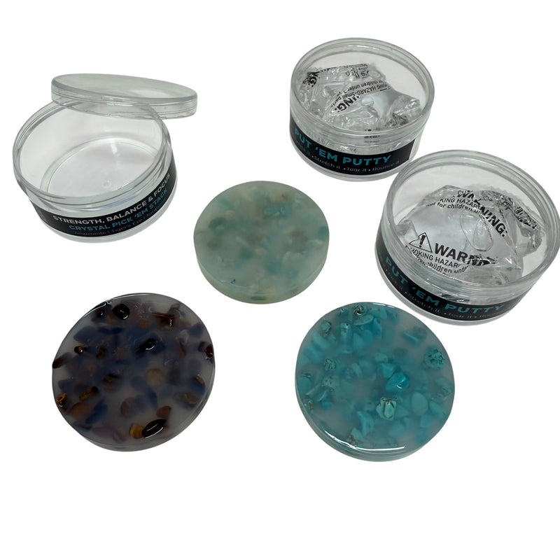 Pick 'Em Bundle 4  =  Strength, Balance & Focus Crystal Pick 'Em Stack + Two Put 'Em Putty  -  Bundle & Save
