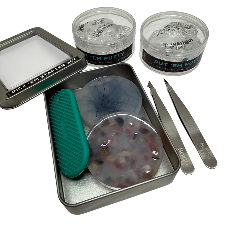 Pick 'Em Bundle 6  =  Pick 'Em Starter Set Tin  + Two Put 'Em Putty  -  Bundle & Save