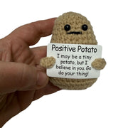 Positive Potato - Mini Hand Crochet Plush Supports