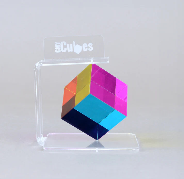 50MM CUBE用ジャイロスタンドディスプレイ - CMY Cubes