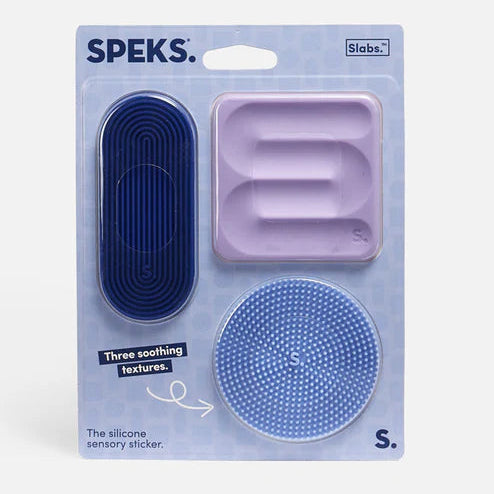 Pack of 3 Purple Slabs Silicone Sensory Sticker by Speks