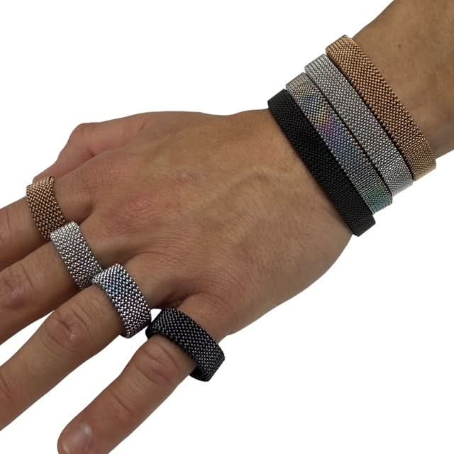 StimMesh Set - Unisex Ring + Bracelet  - Low Profile Gentle ‘Ouch’ Supports