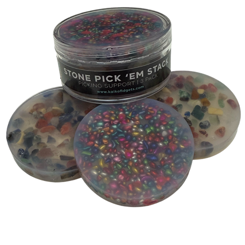 Stone Pick ‘Em Stack - pack of 3 refill natural stone discs