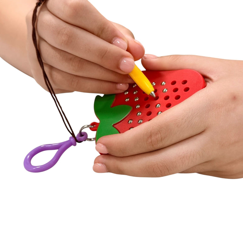 Strawberry Magnetic Pad Keyring