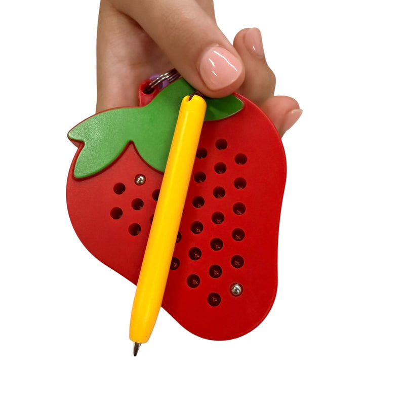Strawberry Magnetic Pad Keyring