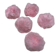 Super Fluffy Pink Pom Poms with loop : Pack of 5