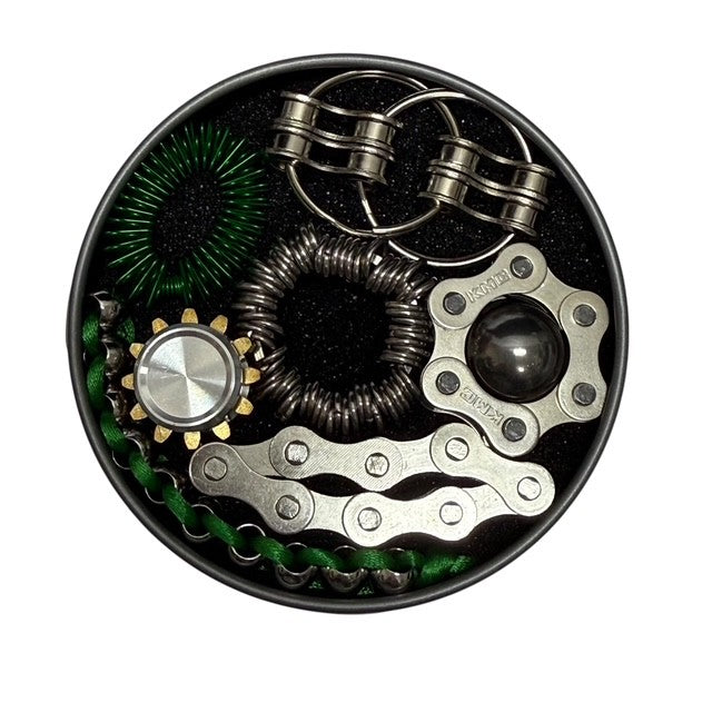 The Works Fidget Kit by Kaiko Fidgets - 7 Purpose Built Sensory Supports