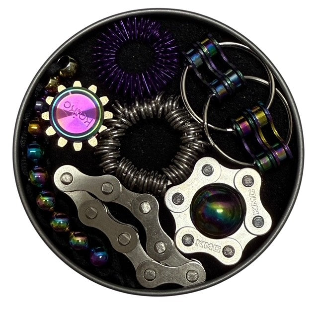 The Works Fidget Kit by Kaiko Fidgets - 7 Purpose Built Sensory Supports