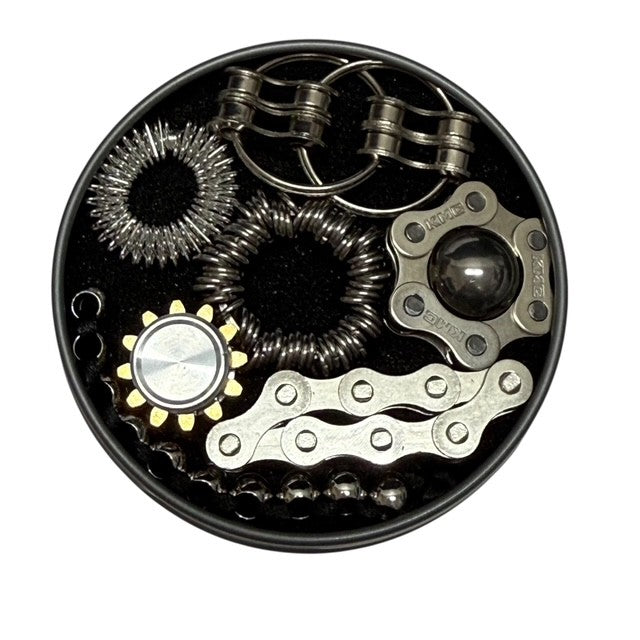 The Works Fidget Kit by Kaiko Fidgets - 7 Purpose Built Sensory Supports