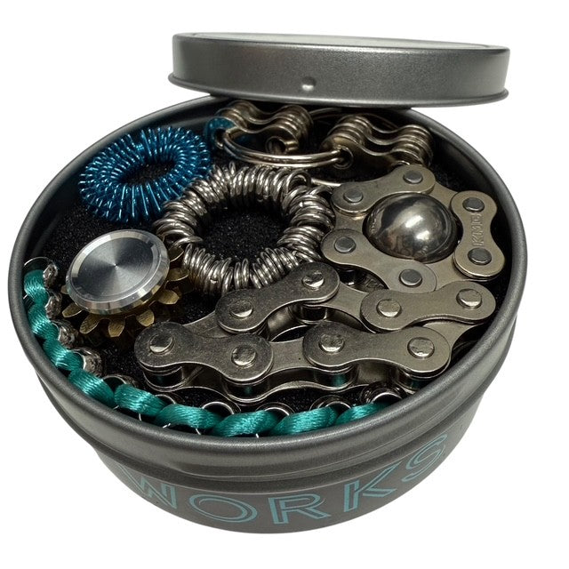 The Works Fidget Kit by Kaiko Fidgets - 7 Purpose Built Sensory Supports