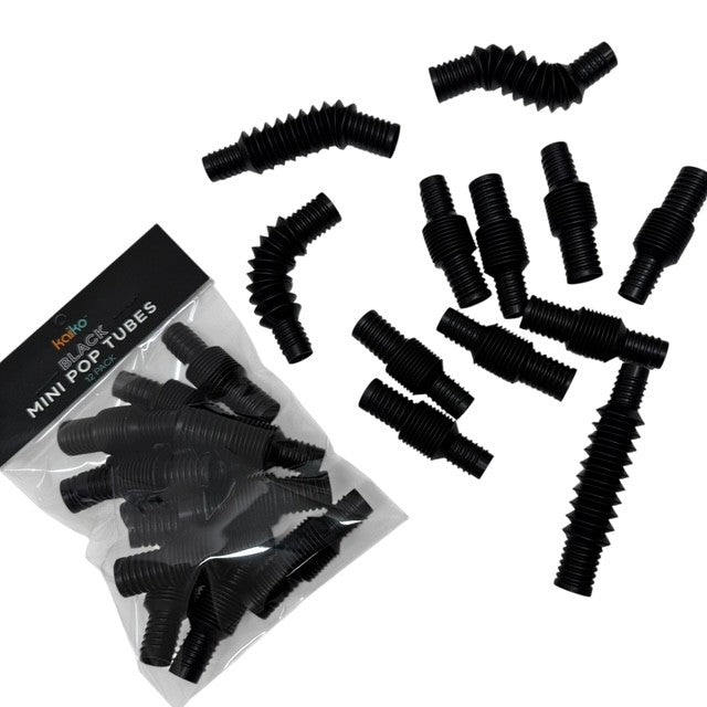 Pack of 12  Mini Pop Tubes - Imaginative Play and Pocket Size Sensory Supports