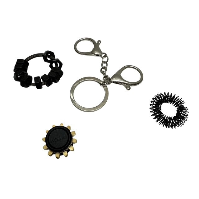 BLACKED OUT Fidget Set avec porte-clés détachable