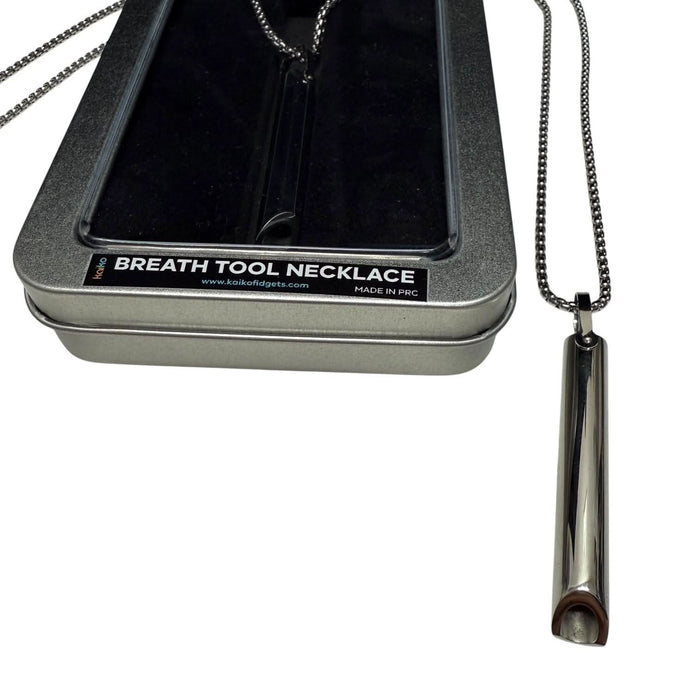 Breath Tool 304 grade Stainless Steel  - Mindful Breathing Unisex Necklace