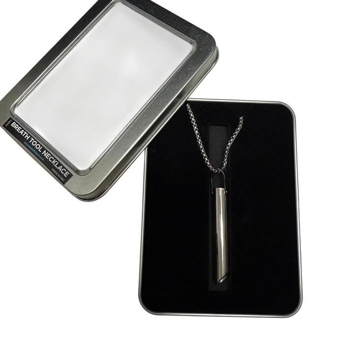 Breath Tool 304 grade Stainless Steel  - Mindful Breathing Unisex Necklace