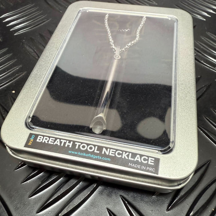 Breath Tool 304 grade Stainless Steel  - Mindful Breathing Unisex Necklace