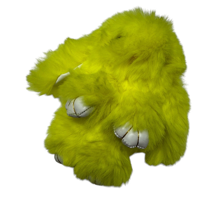 Yellow Fluffy Bunny Keyring