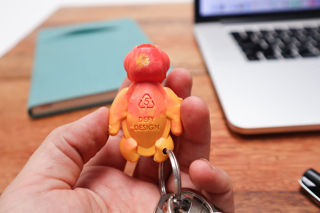 Calm Buddi Turtle Harm Minimisation Tool on a Custom Kaiko Keyring