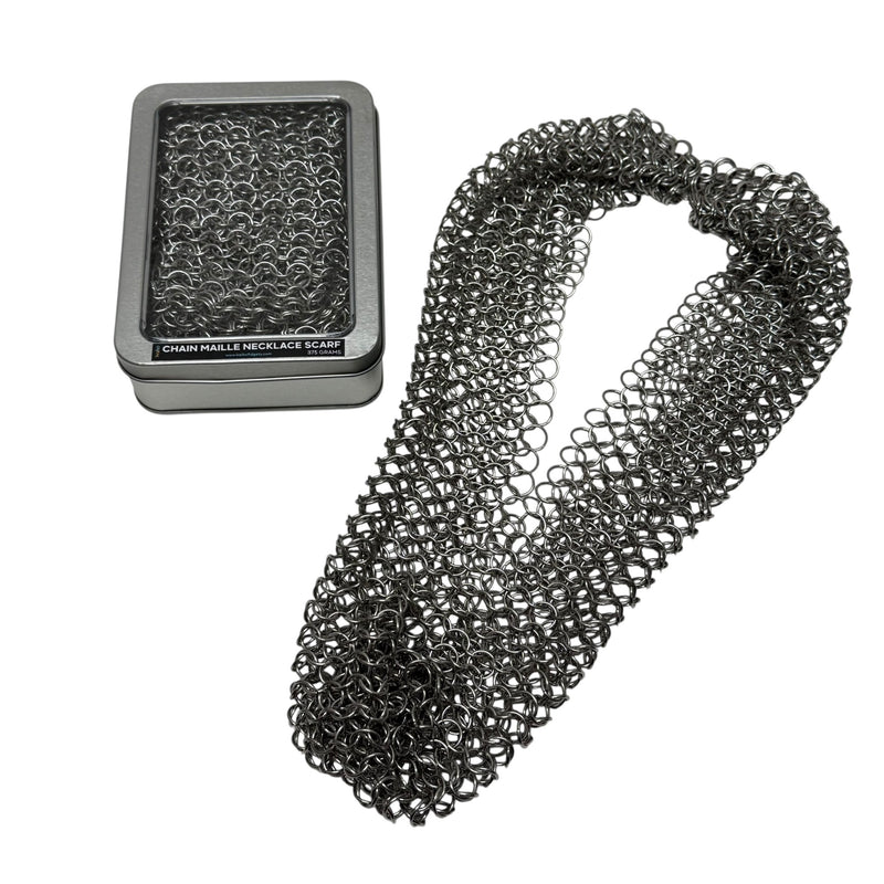 Chain Maille Necklace Scarf - Hand Crafted Wearable Sensory Support by Kaiko Fidgets