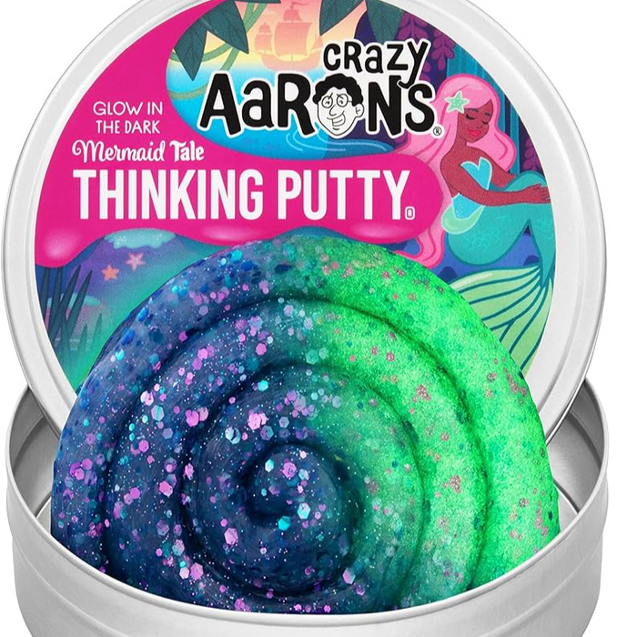 Crazy Aarons Putty MERMAID TALE GLOW dans le NOIR