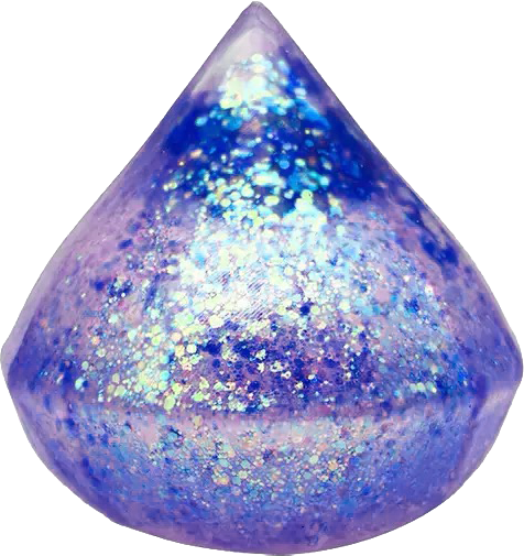 Purple glitter Epic Squish Dazzles teardrop