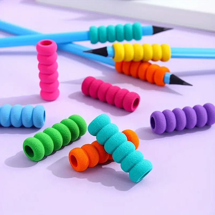 Kaiko Pack of 8 Pen & Pencil Grips - 4 smooth & 4 ribbed