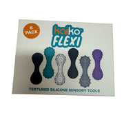 Kaiko FLEXI Mood 6 pack textured silicone sensory tools packaging