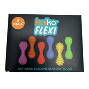 Kaiko FLEXI Vibrant 6 pack textured silicone sensory tools packaging