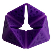 Purple Kaiko FLIPPI sensory tool folded mid-flip showing textured silicone panels
