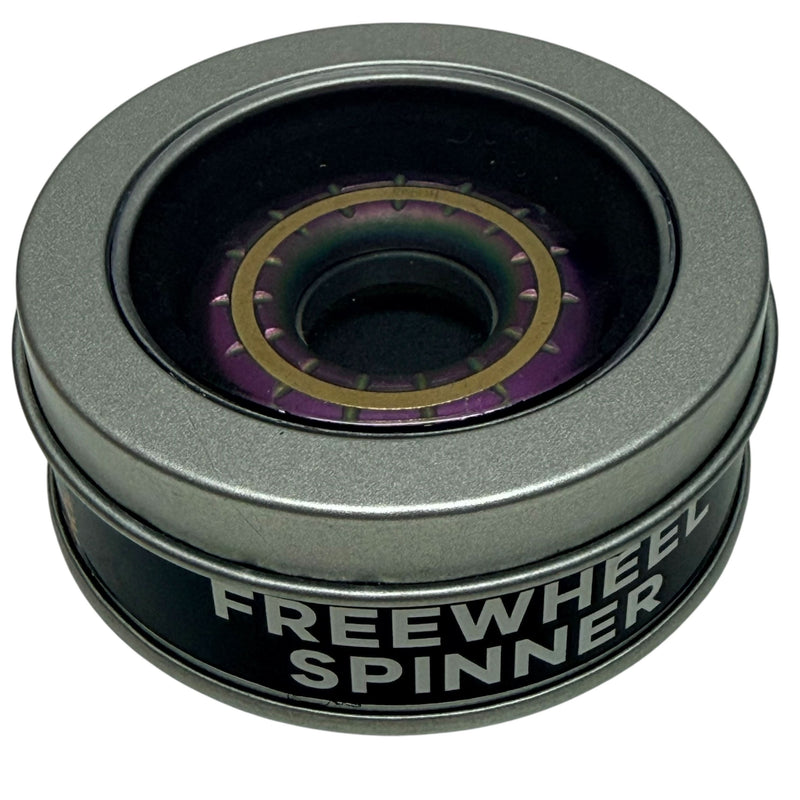 Freewheel Spinner presented in its window tin