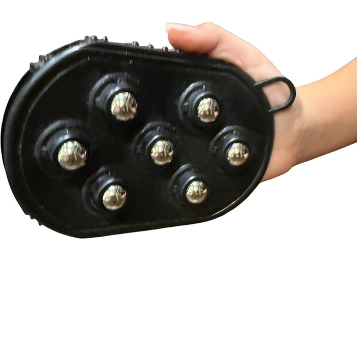 Double Sided Sensory Massage Glove - massage roller side & Spikey side