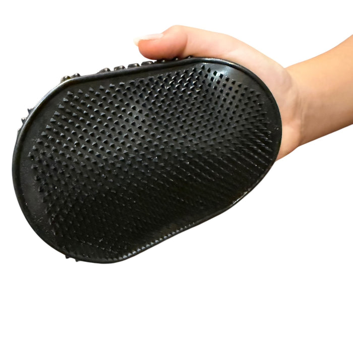 Double Sided Sensory Massage Glove - massage roller side & Spikey side