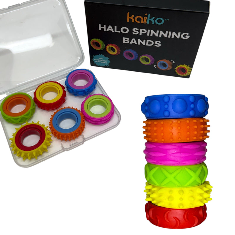 Halo Spinning Bands By Kaiko  - 6 Unique Tactile Interchangeable Designs
