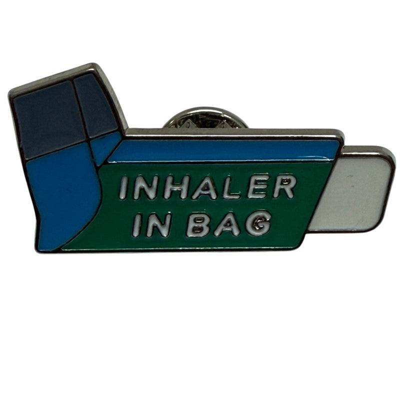 Inhaler In Bag  - Metal Pin Badge