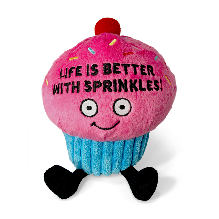 "Life is Better with Sprinkles!" Cupcake Plush