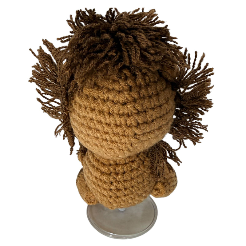 Back view of courage lion crochet critter
