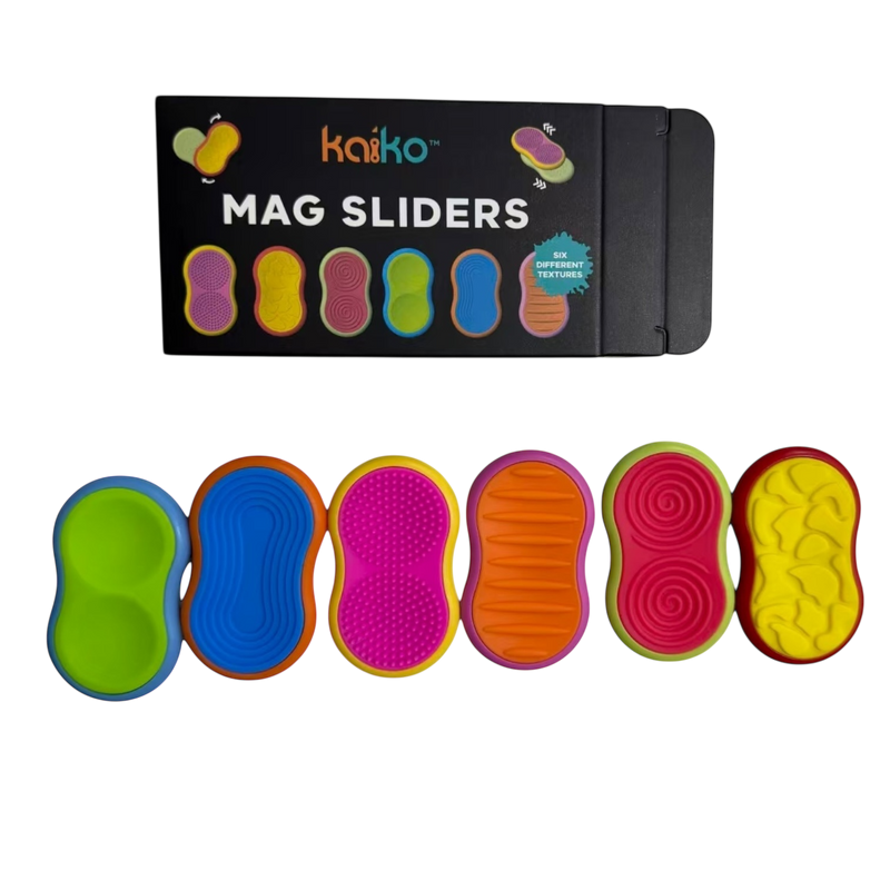Mag Sliders - Six Interchangeable Magnetic Textured Pad Fidgets