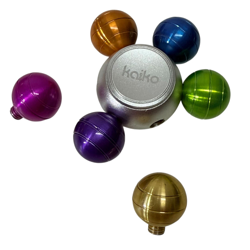 Mobi Spinner with coloured spheres removed to show its customisable design