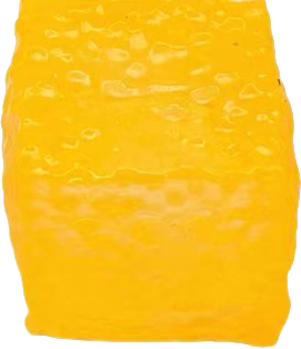 Yellow textured Epic Squish Moon Cube