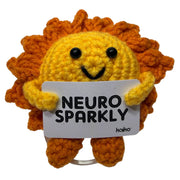 Neuro Sparkly sunshine handmade crochet critter