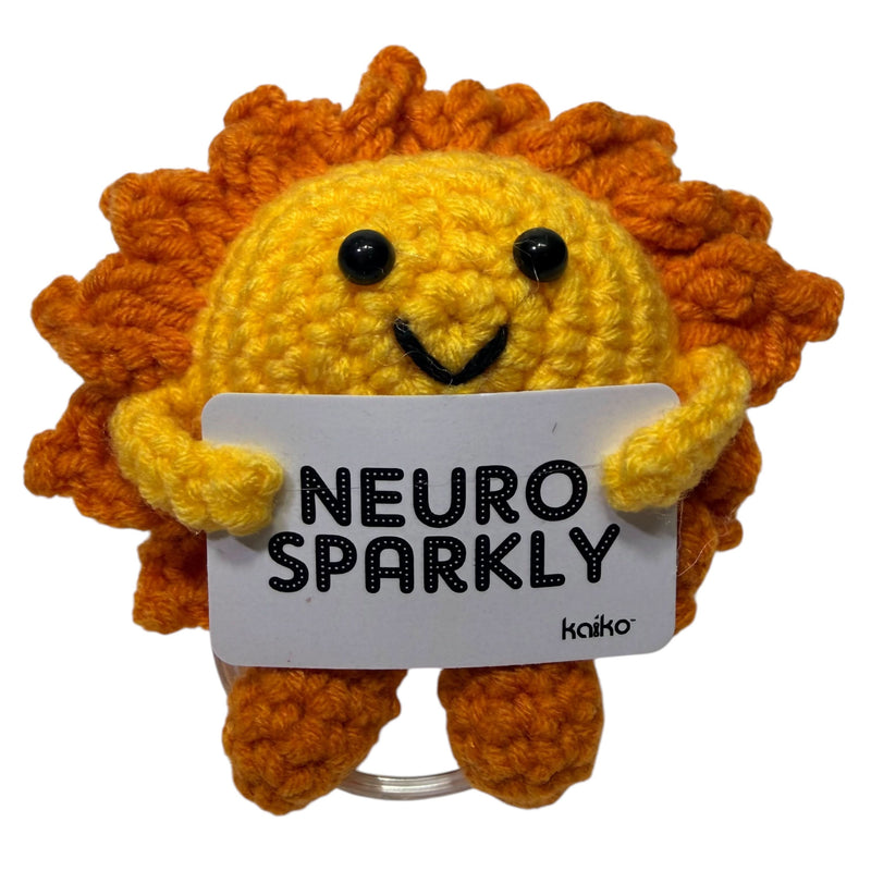 Neuro Sparkly sunshine handmade crochet critter