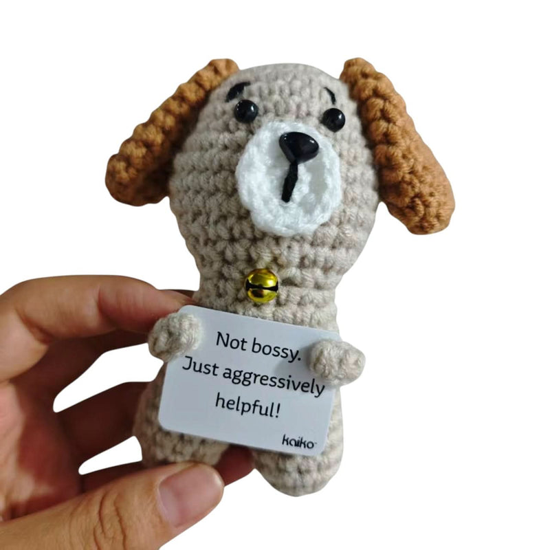 Not bossy aggressively helpful dog crochet critter