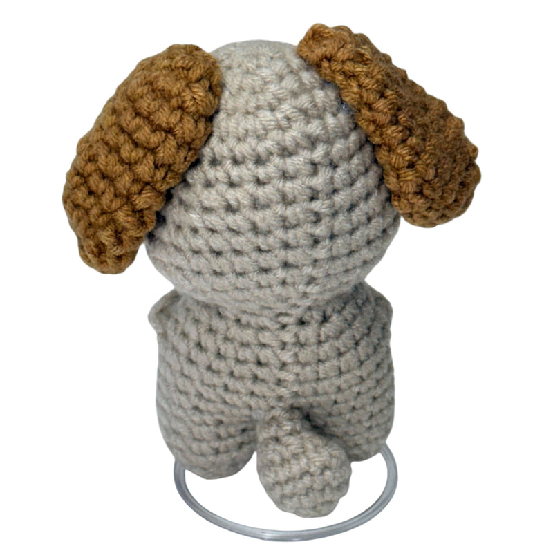 Back view of dog crochet critter