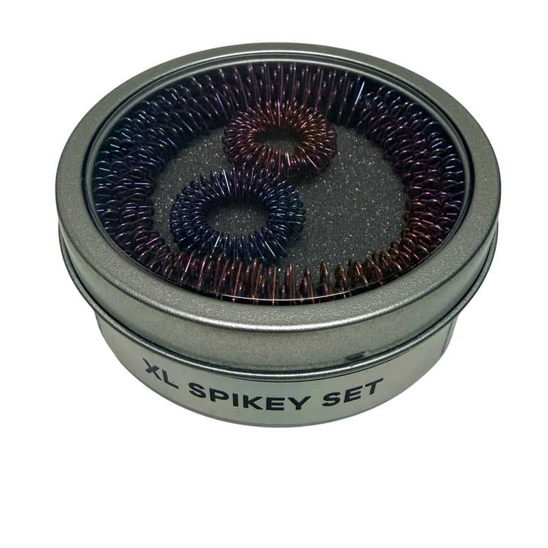 Oil Slick Wrist and Finger Spikey Set - XL set in round tin