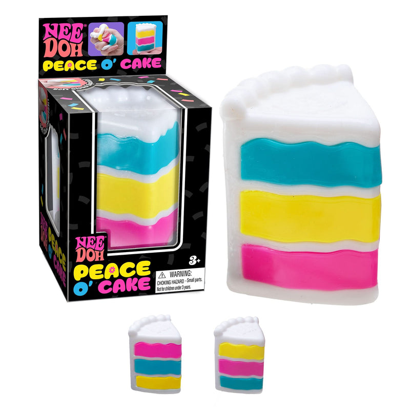 Peace O' Cake NeeDoh colourful layered cake squishy by Schylling
